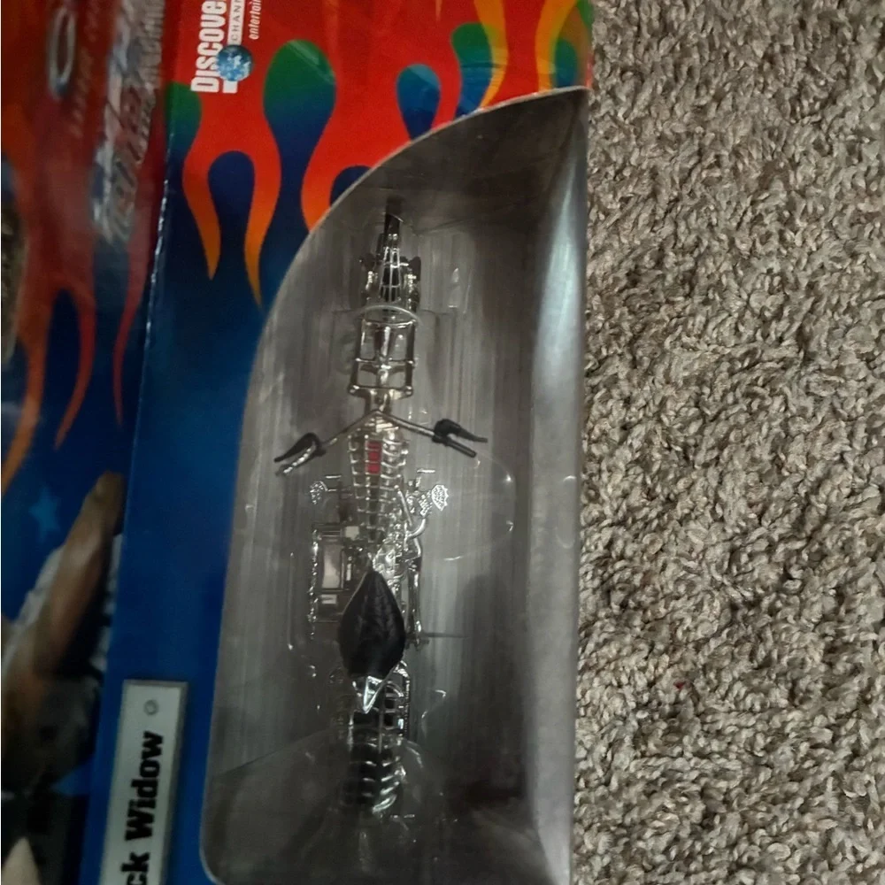 Silver Chopper Motorcycle Toy